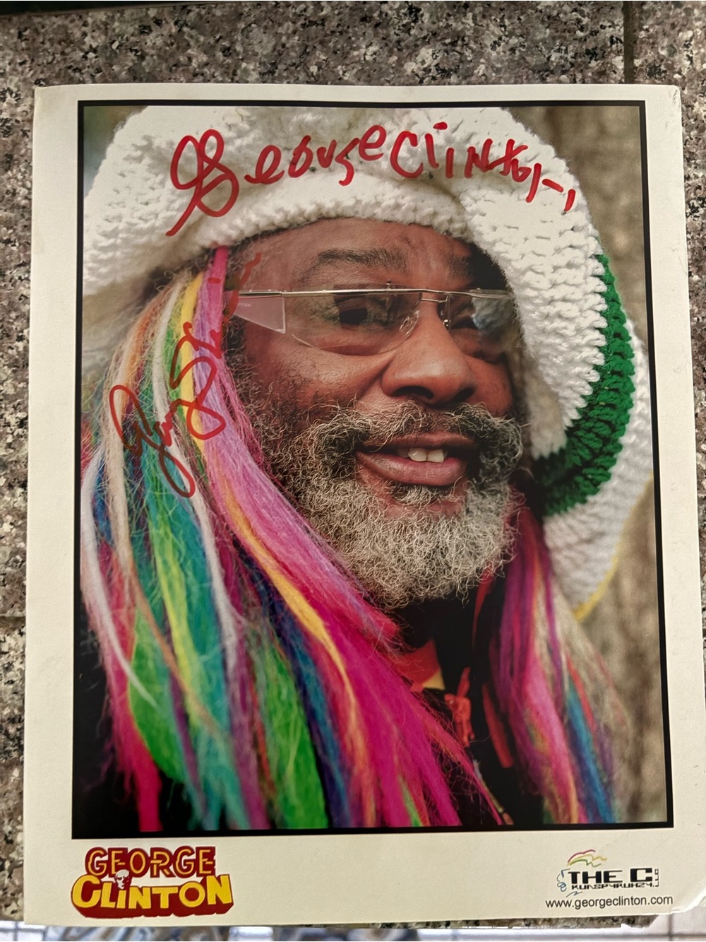 George Clinton autographed 8x10 poster signed original funkadelic rock ‘n’ roll